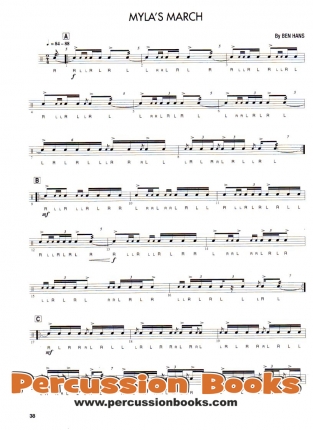 Rudimental Drum Solos for the Marching Snare Drummer Sample 2